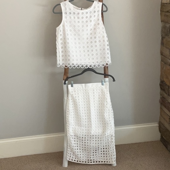 Banana Republic Eyelet Top & Skirt Outfit - Picture 1 of 7